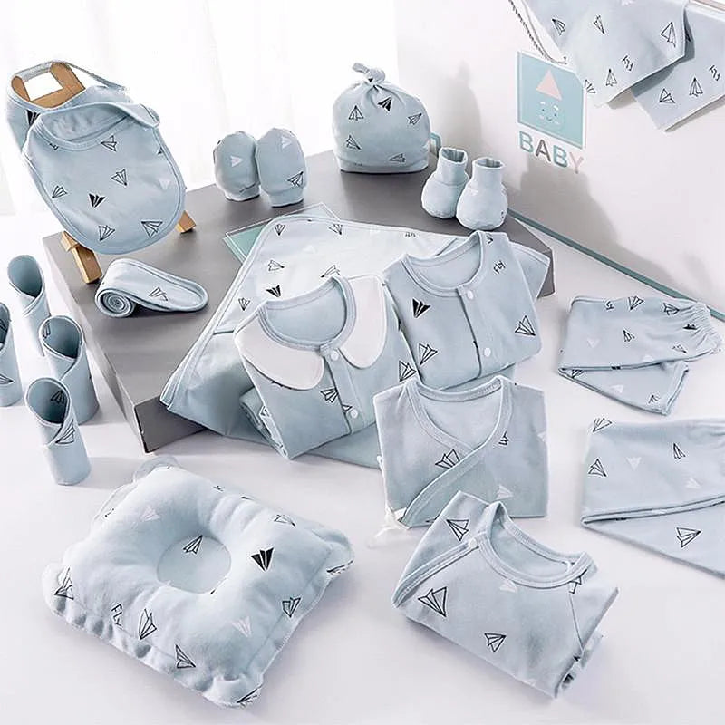 22 Piece Pure Cotton Unisex Newborn Clothing Set