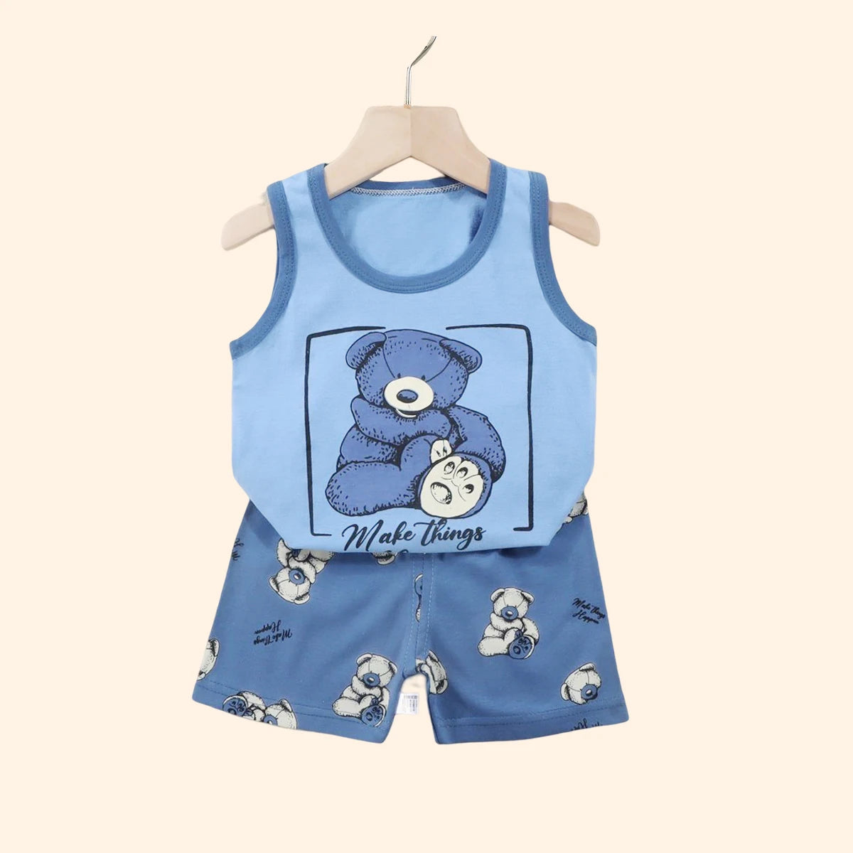 Super Summer Cotton Vest & Shorts Set