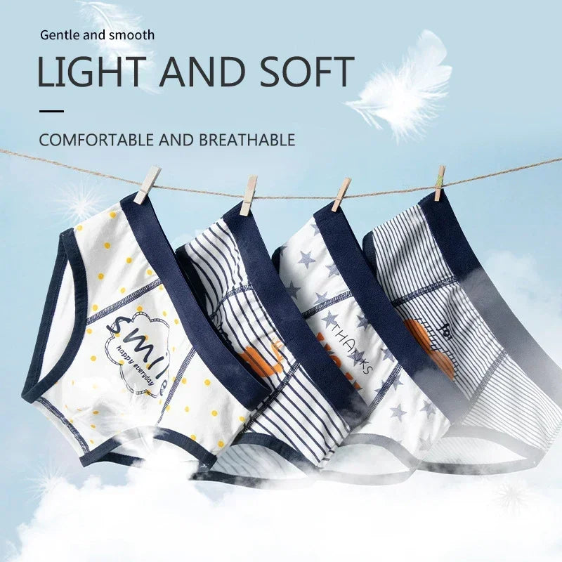 4-Pack Kids Cotton Briefs