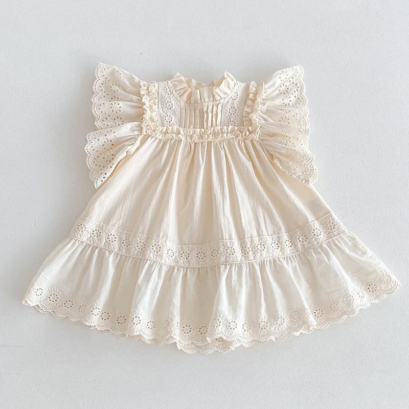 Princess Lace Flying Sleeve Dress