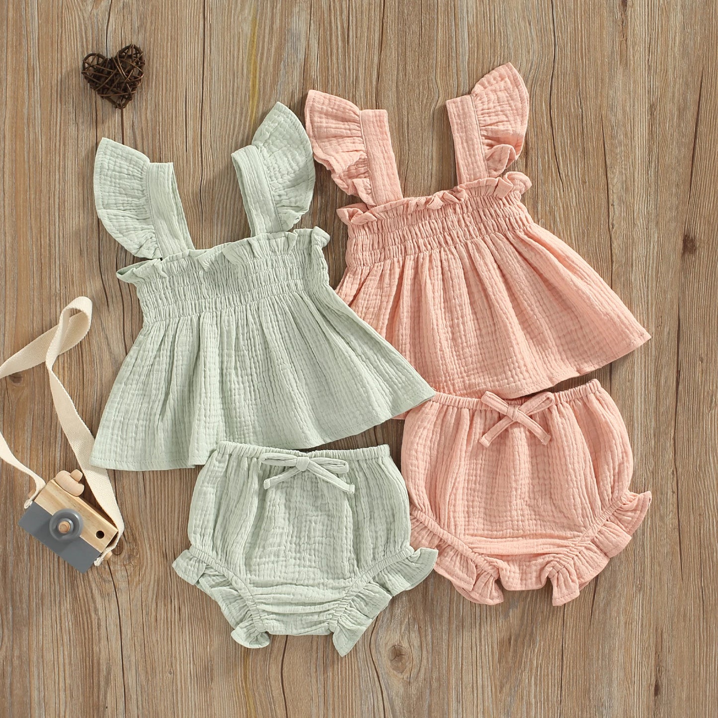 Charming Cotton Linen Suit Set