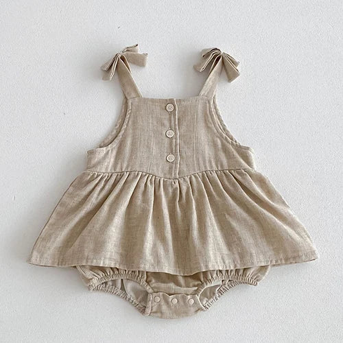 Light Linen Sleeveless Summer Dress