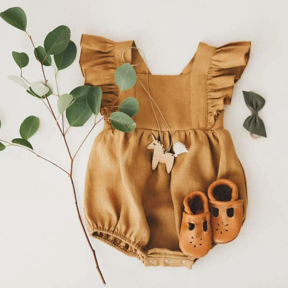 Ruffles Cotton & Linen Romper