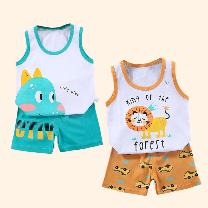 Super Summer Cotton Vest & Shorts Set