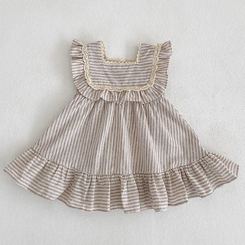 Pinstripe Cotton Baby Romper