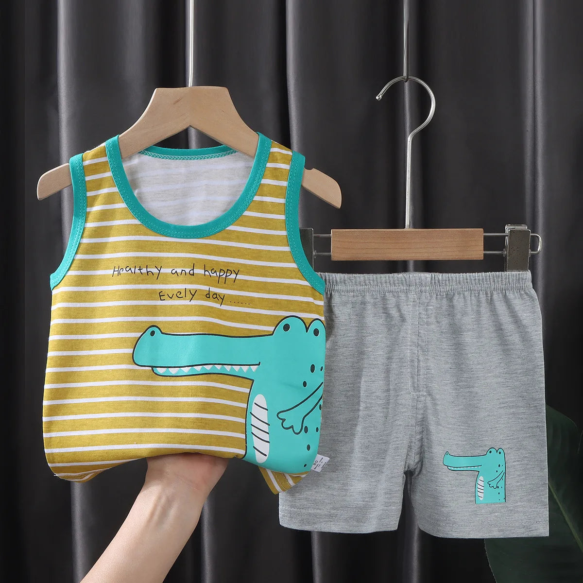 Super Summer Cotton Vest & Shorts Set