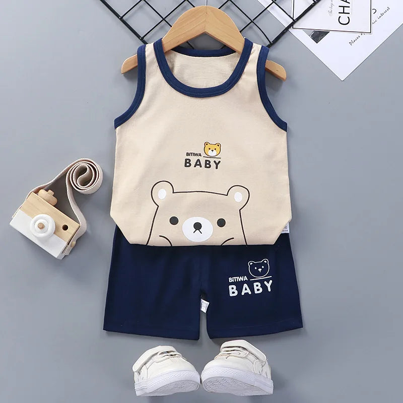 Super Summer Cotton Vest & Shorts Set