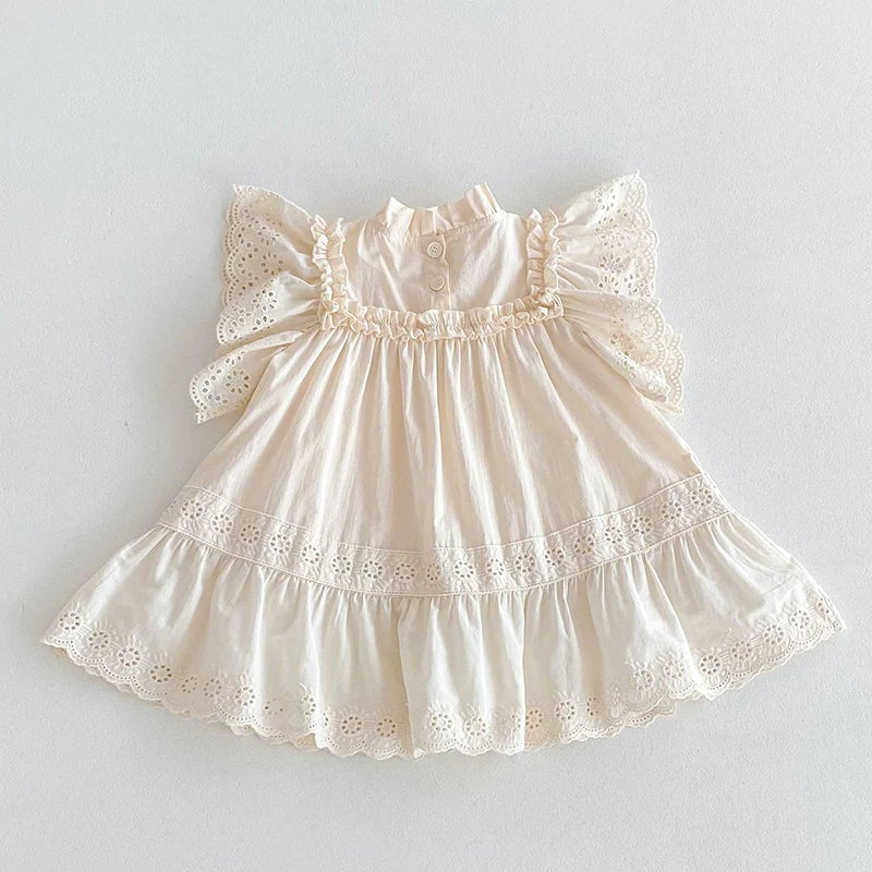 Princess Lace Flying Sleeve Dress