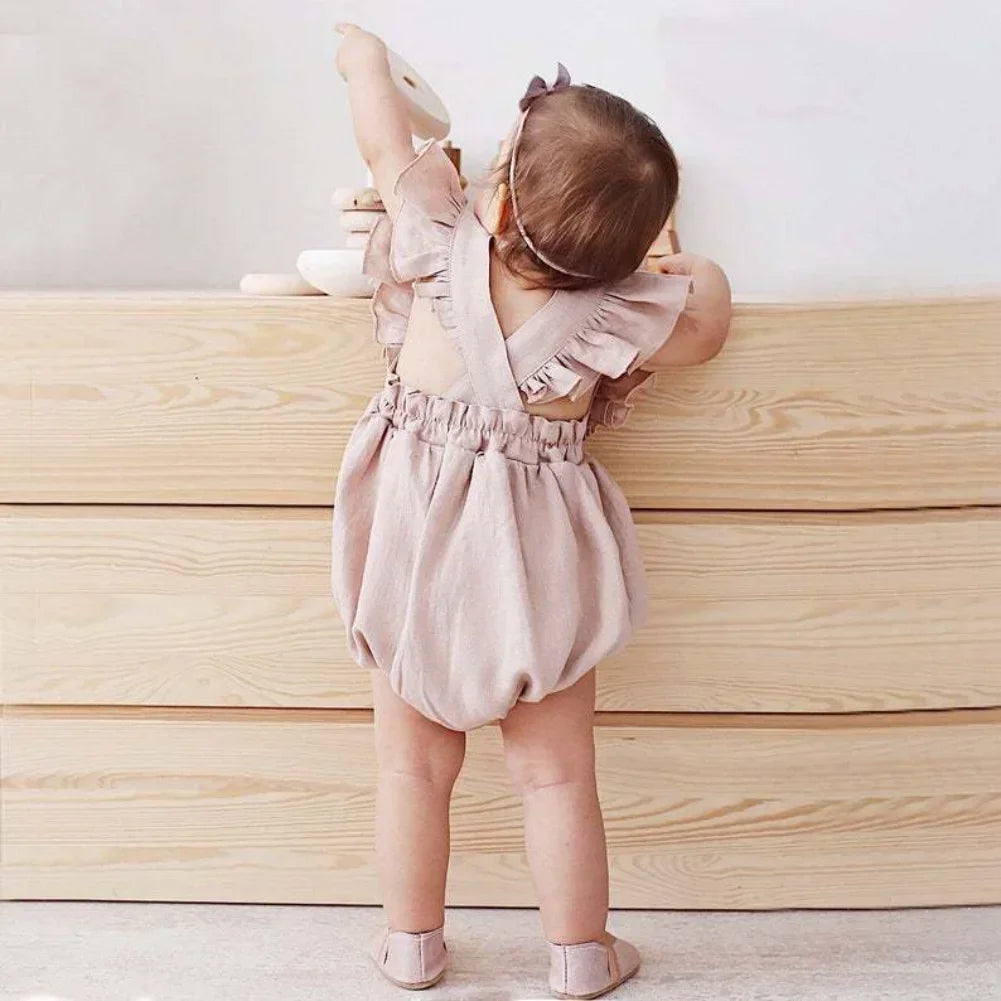 Ruffles Cotton & Linen Romper