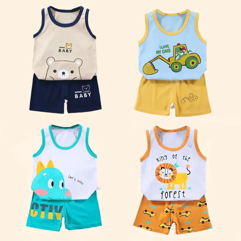 Super Summer Cotton Vest & Shorts Set