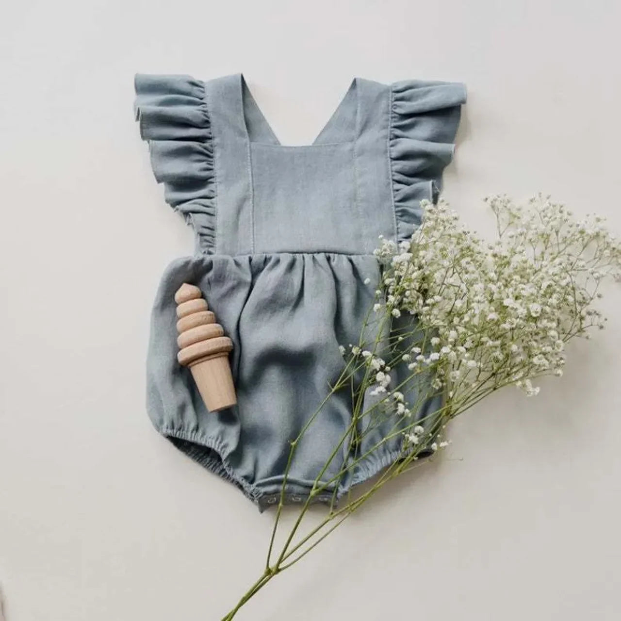 Ruffles Cotton & Linen Romper