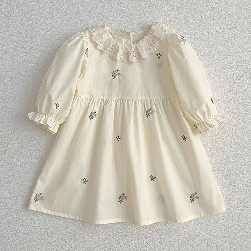 Floral Cotton Long Sleeve Dress & Romper