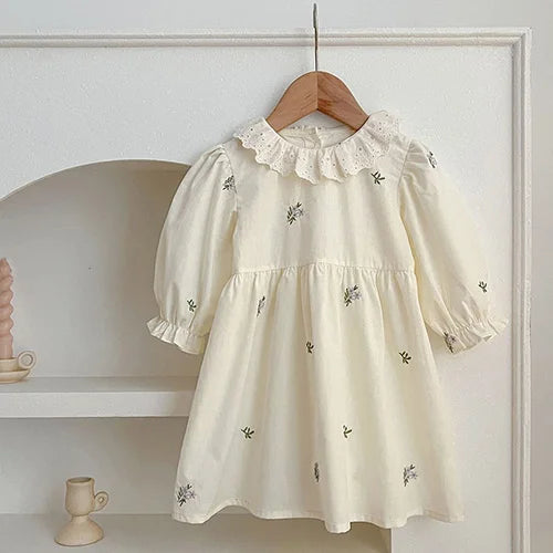 Floral Cotton Long Sleeve Dress & Romper