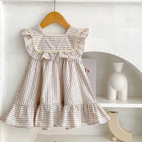 Pinstripe A-Line Summer Dress