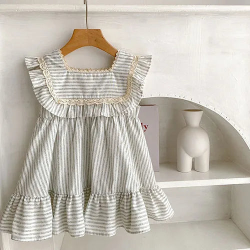 Pinstripe A-Line Summer Dress