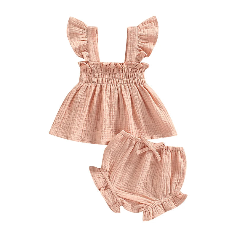 Charming Cotton Linen Suit Set