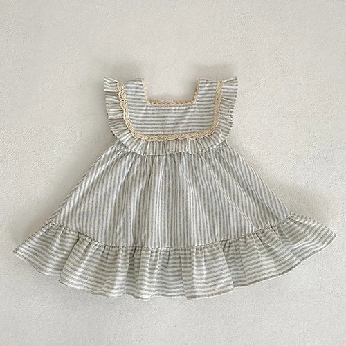 Pinstripe Cotton Baby Romper
