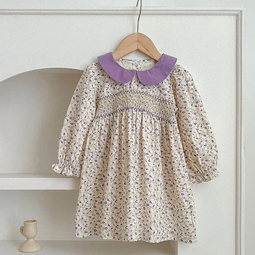 Pink Collar Cotton Princess Dress