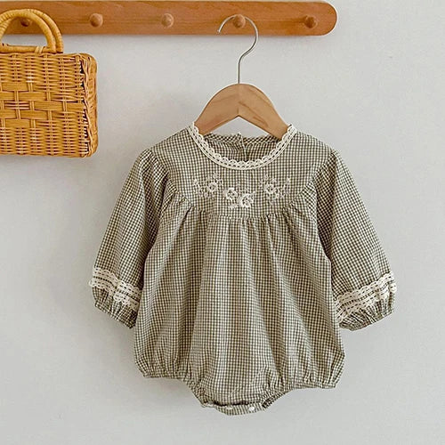 Korean Style Floral Frill Romper