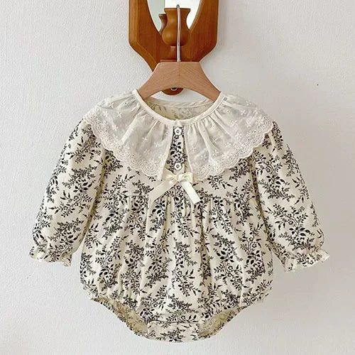 Spring Cotton Jumpsuit & Hat Set